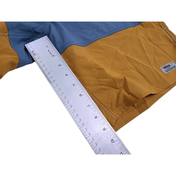 LL Bean Shorts Mens Large Swim Trunks Colorblock Lined Blue Brown - Picture 8 of 8